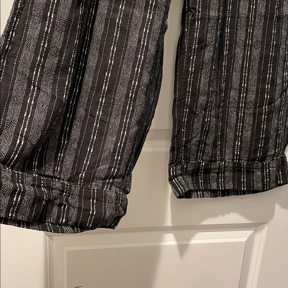 Time and Tru Wide Leg Palazzo Pants Size S Elastic Waist Relaxed Fit Linen Blend - Picture 2 of 15